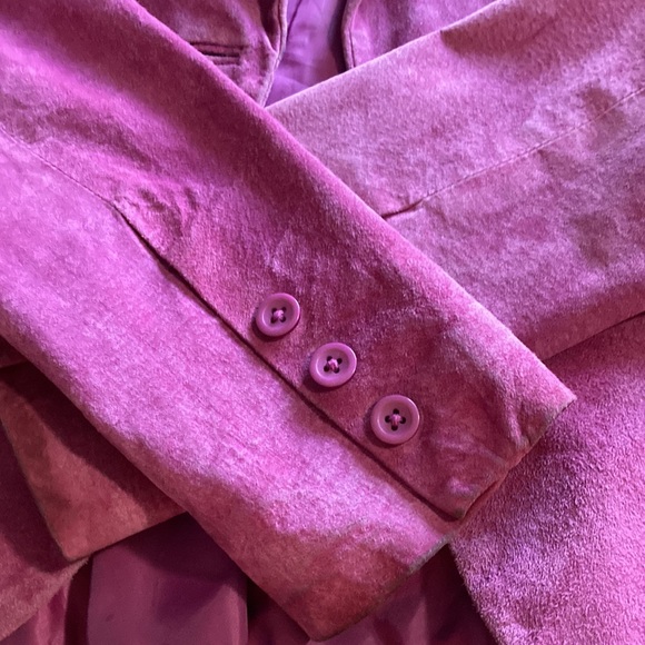 Vintage ID Collection Fuchsia Pink Suede Blazer - Picture 6 of 8
